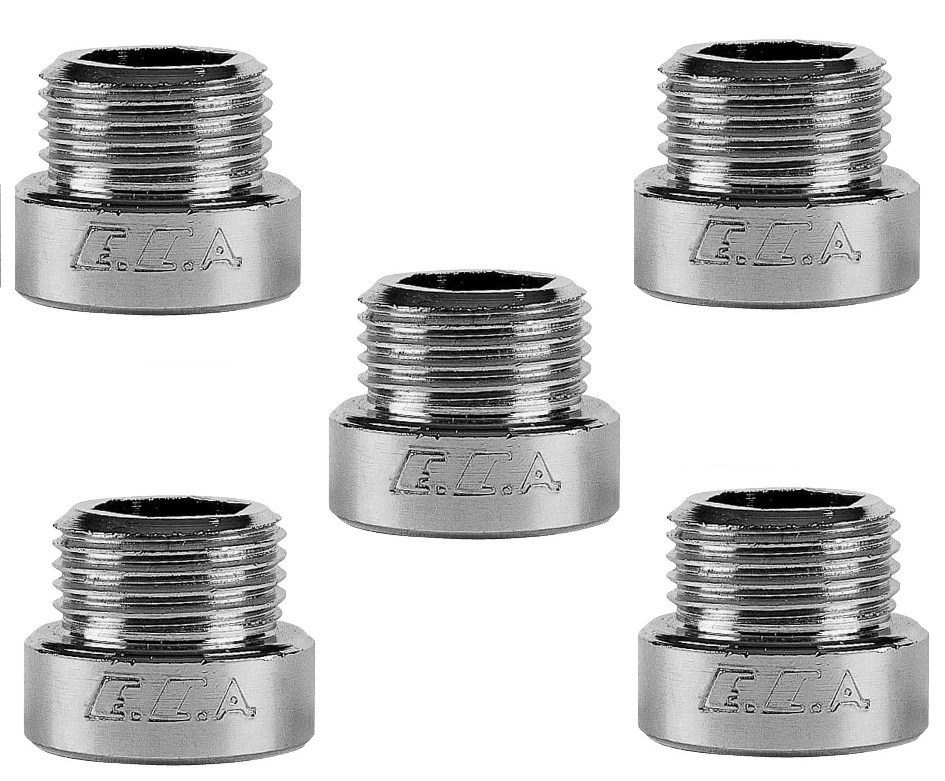 5 Adet ECA 1/2 1 cm Uzatma Krom (Musluk Uzatma 102134013 Pirinç E.C.A 