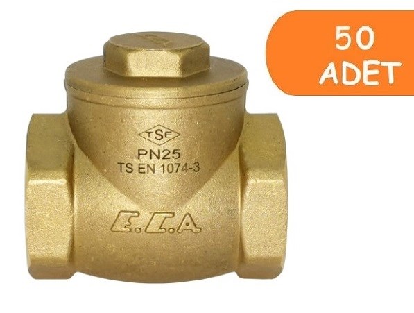 50 Adet ECA 1/2 Çalpara Çekvalf ( Kaucuk Klapeli ) 101007092