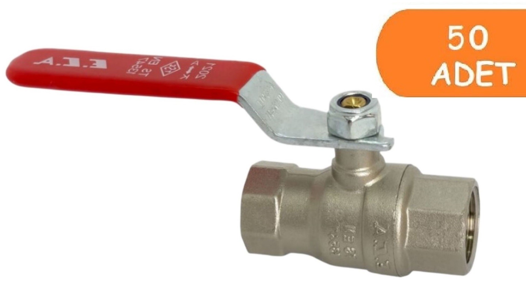 50 Adet ECA 3/4 Endüstriyel Tip Küresel Valfi / Vana 602122188