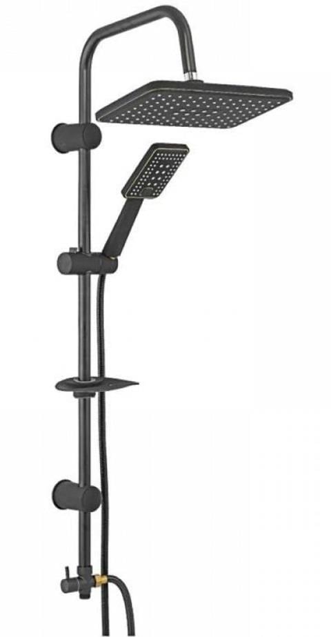 AR Pinus Banyo Tepe Duş Seti Dikdörtgen Duş Takımı Mat Siyah Renkli 102158024