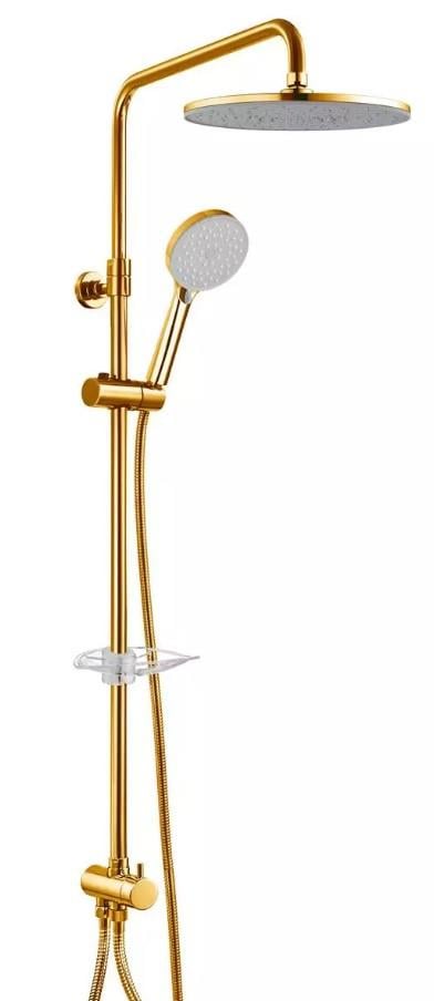 ECA Dalia Plus Teleskobik Kolonlu Banyo Tepe Duş Seti Altın Renkli 102158040A1