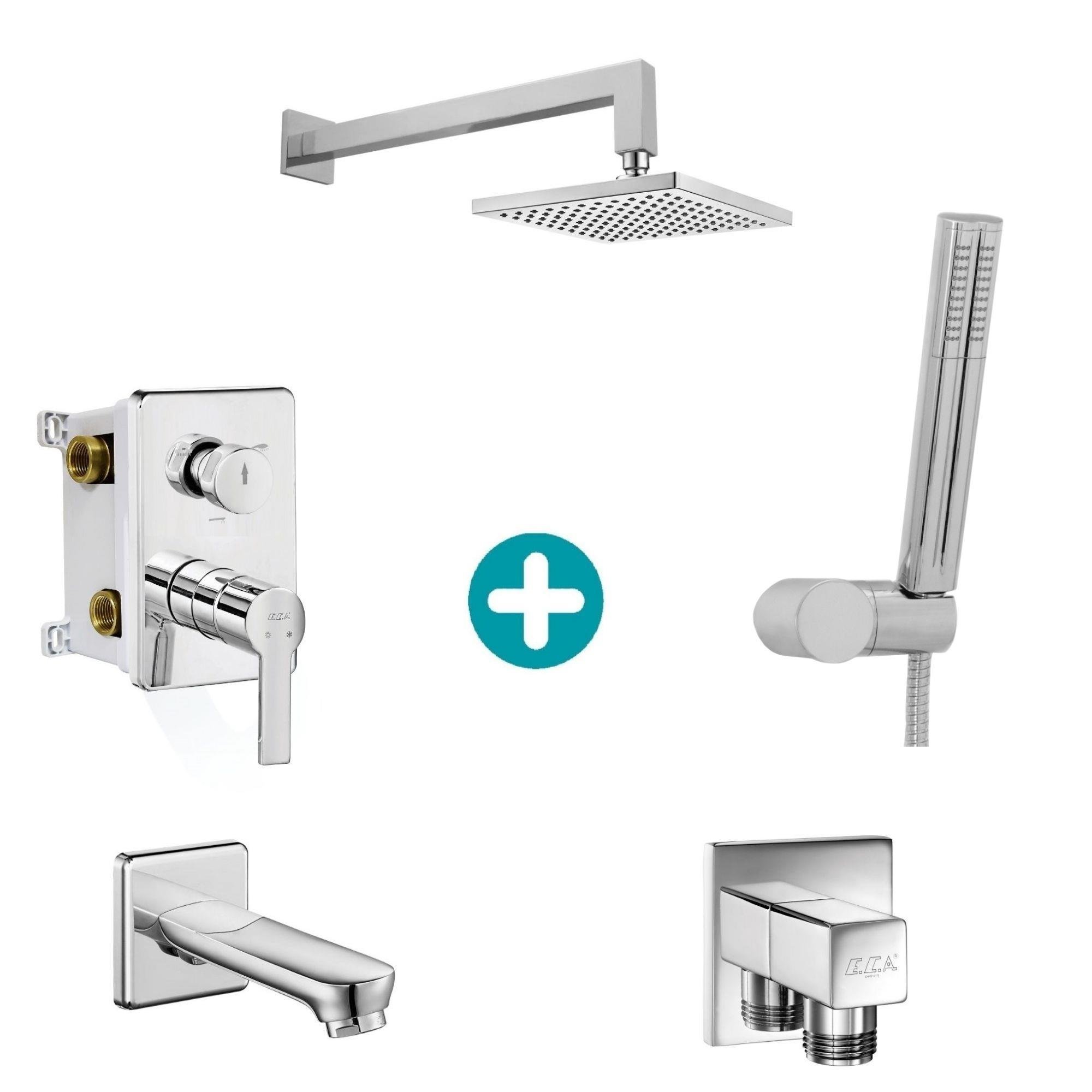 ECA Delta Ankastre Gömme Banyo Bataryası Duş Seti Tüm Parçalar Dahil 