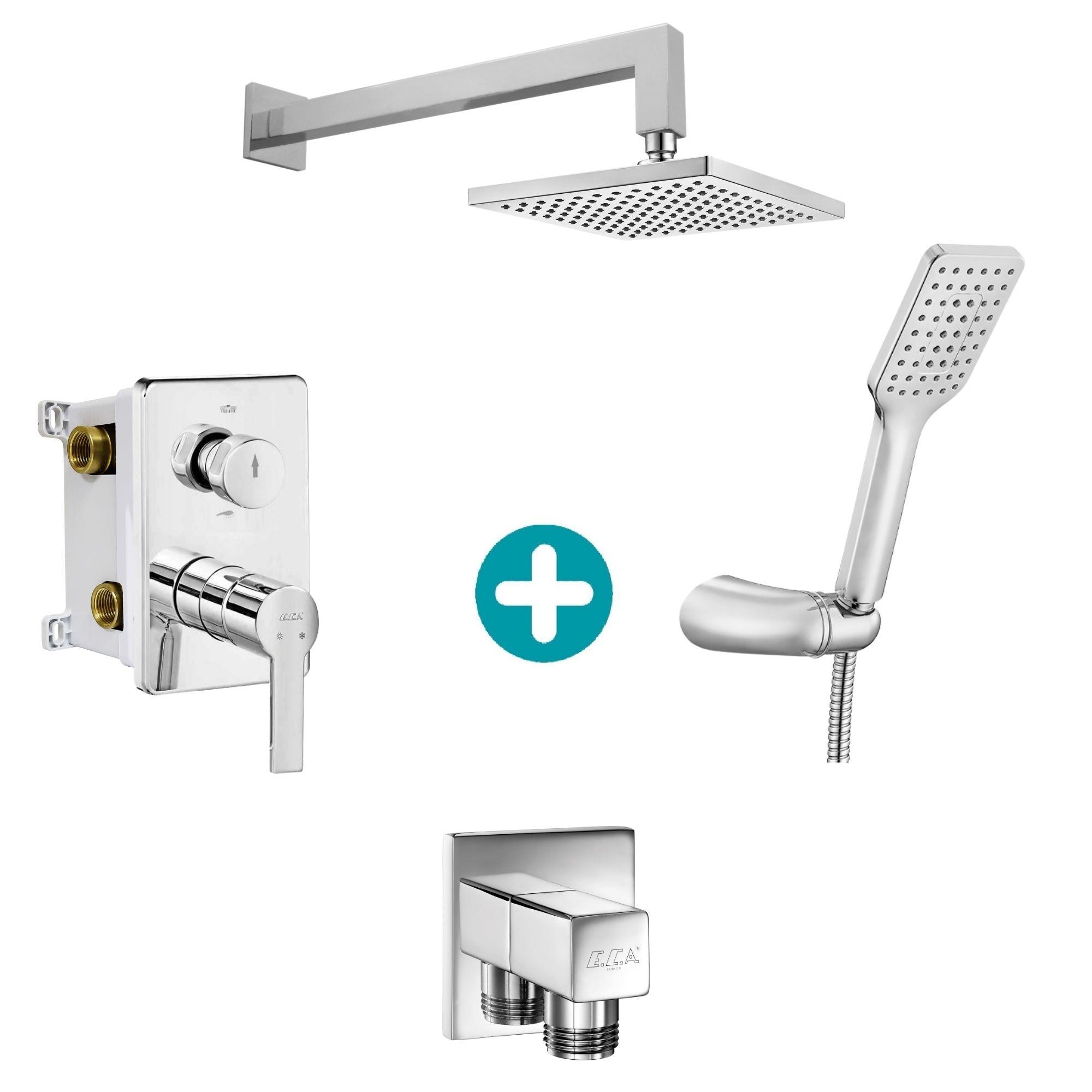 ECA Delta Ankastre Gömme Banyo Bataryası Duş Seti Tüm Parçalar Dahil 