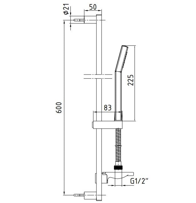 ECA Elegant Banyo Hareketli Sürgülü Duş Seti Üst Takımı 102117310