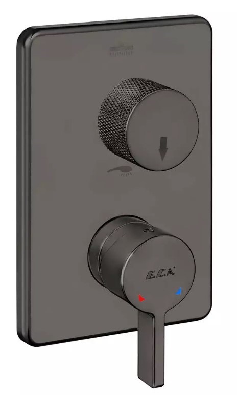 ECA Life Ankastre Banyo Bataryası Sıva Üstü 2 Yollu Mat Antrasit Renkli 102167222C5-KDE
