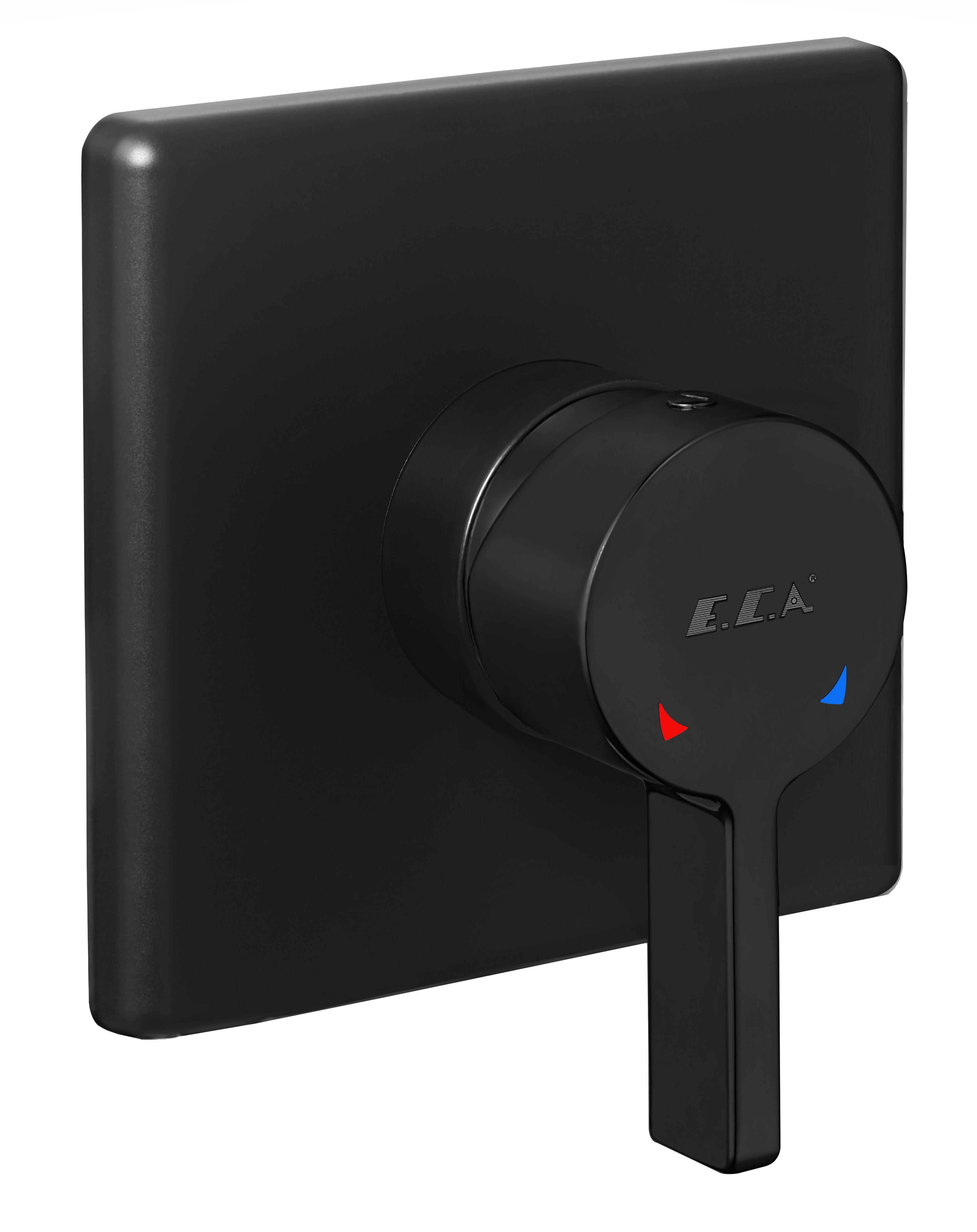 ECA Life Ankastre Duş Bataryası Sıva Üstü Mat Siyah Renkli 102167122C1-K