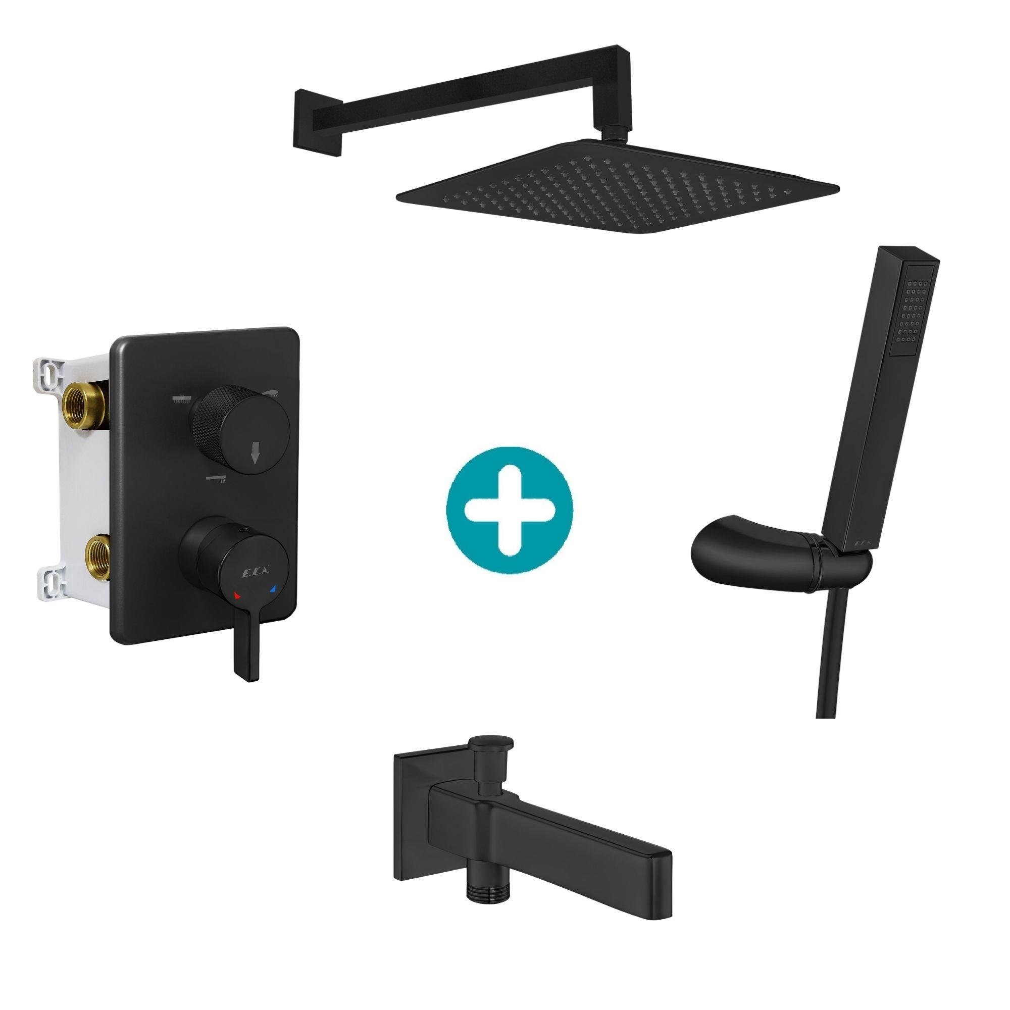 ECA Life Ankastre Gömme Banyo Bataryası Duş Seti Tüm Parçalar Dahil 