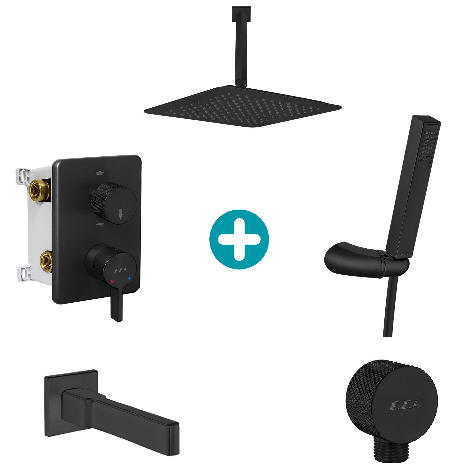 ECA Life Ankastre Gömme Banyo Bataryası Duş Seti Tavandan Tüm Parçalar Dahil 