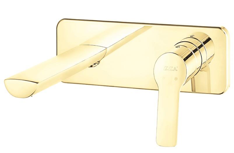 ECA Luna Ankastre Lavabo Bataryası Sıva Üstü Tek Rozet Altın Renkli 102867606-K