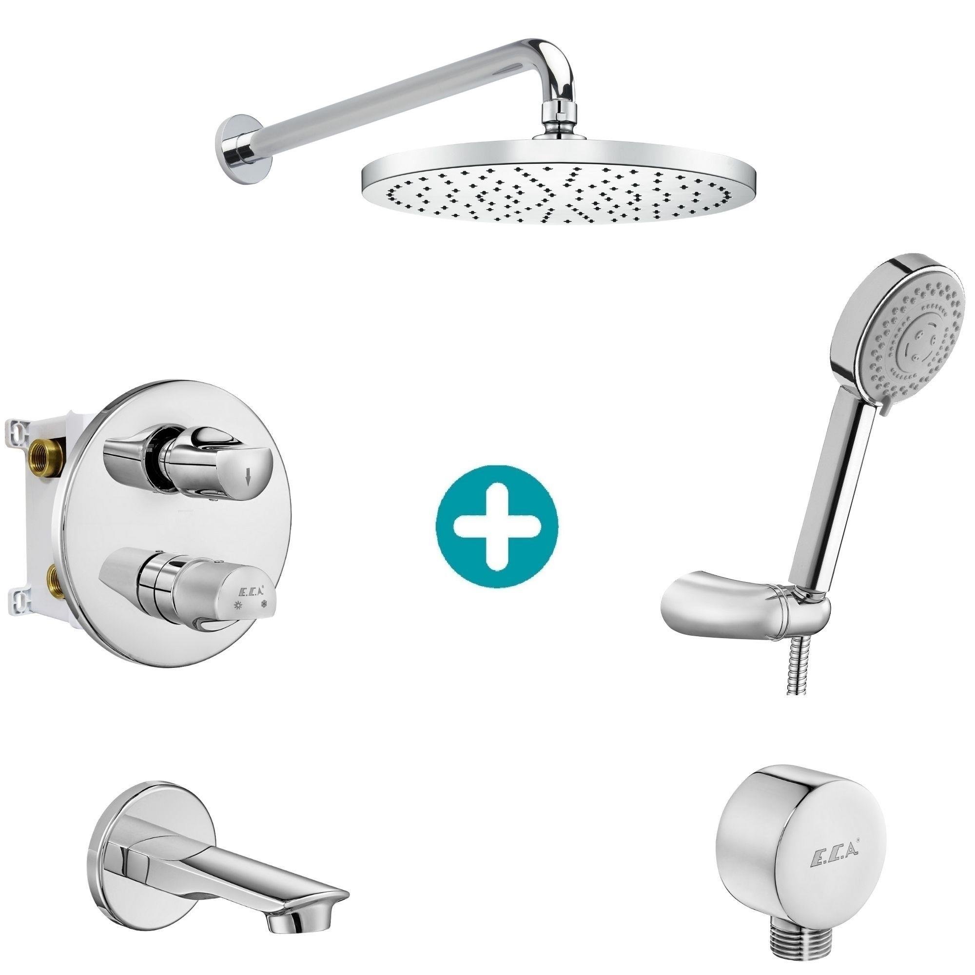 ECA Myra Ankastre Gömme Banyo Bataryası Duş Seti Tüm Parçalar Dahil