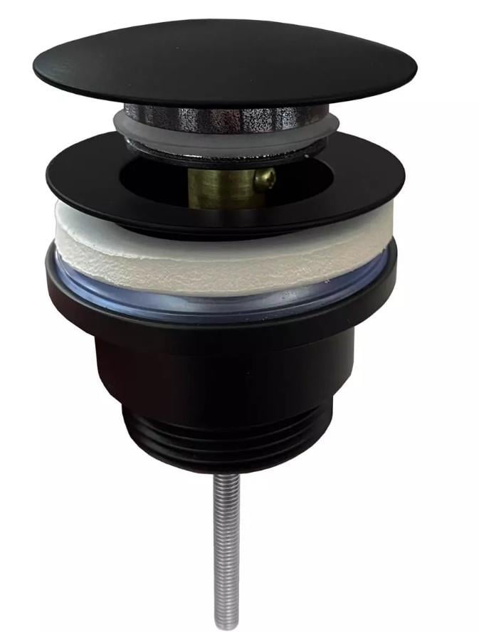 ECA Pirinç Krom Bas Aç Bırak Pop Up Taşmalı Taşmasız Lavabo Sifonu Mat Siyah 402129031C1