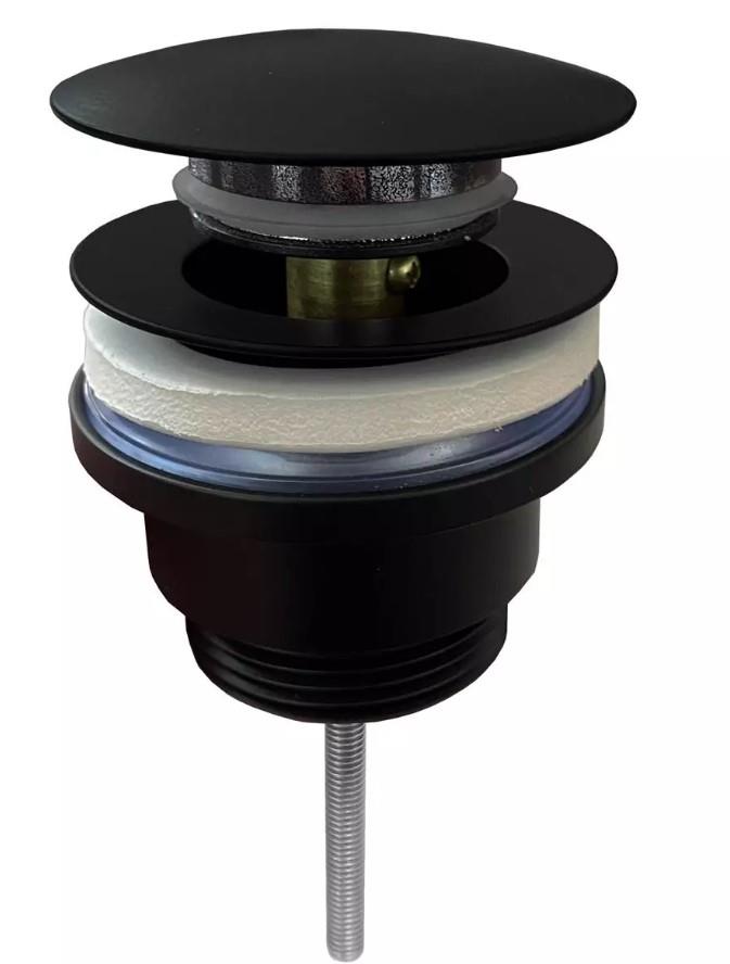 ECA Pirinç Krom Bas Aç Bırak Pop Up Taşmalı Taşmasız Lavabo Sifonu Mat Siyah 402129031C1