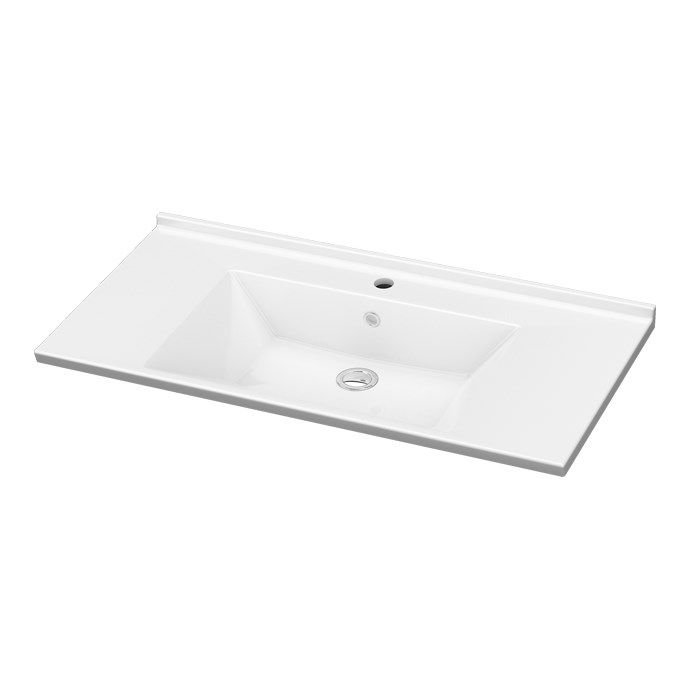 İDEVİT 100cm Merkür Dolap Uyumlu 25mm İnce Bantlı Lavabo