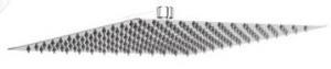 Mistillo Banyo Kare Slim Tepe Duş Başlığı 30x30 Paslanmaz Metal  Mtd03