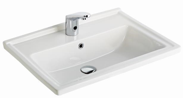 Seramiksan Silva Kare Hilton Dolap Uyumlu Etajerli Lavabo 65CM