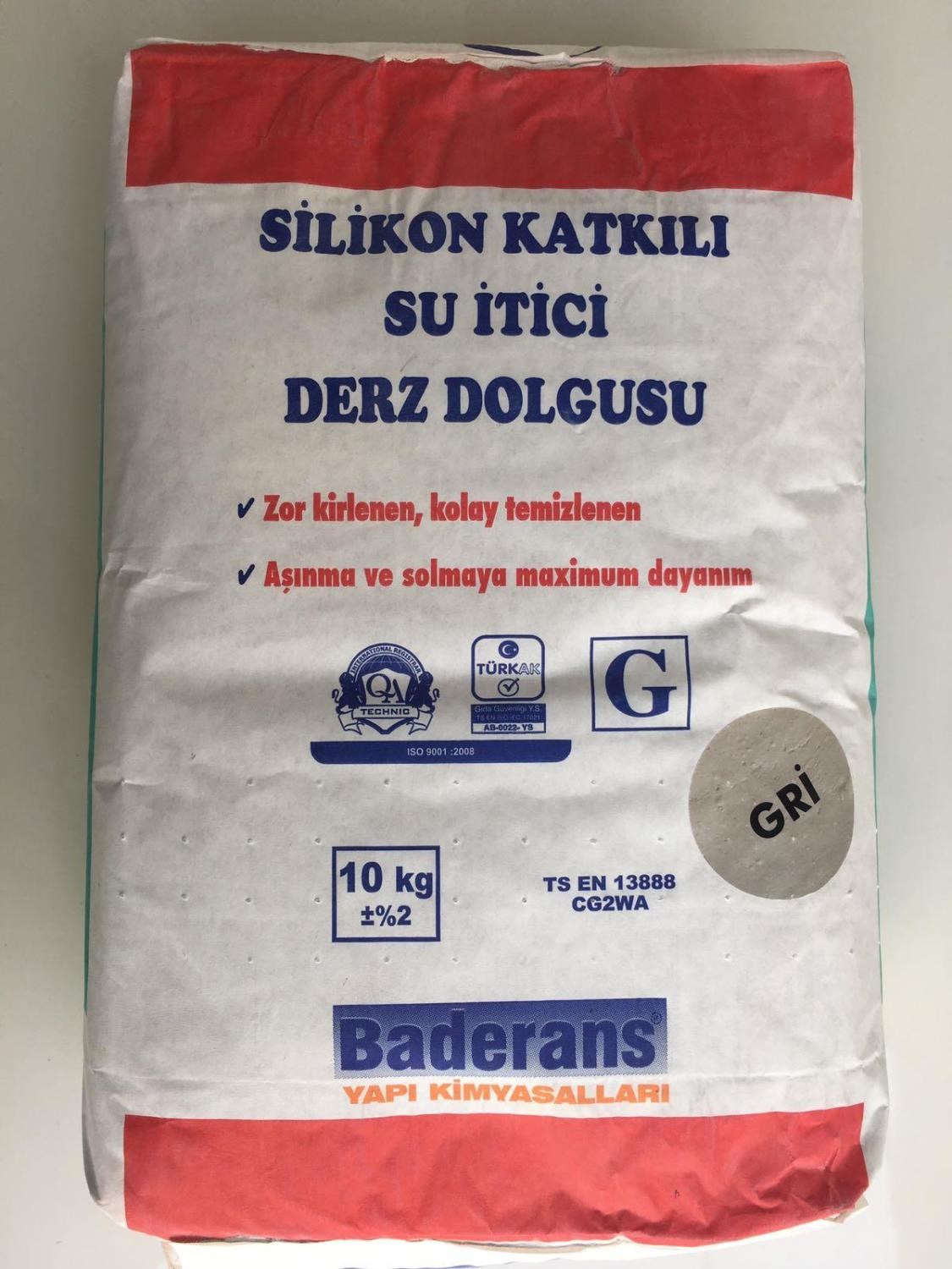 Silikon Katkılı Su İtici Derz Dolgusu Gri 10 KG