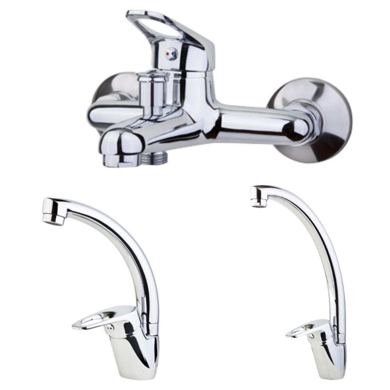 TEMA Solo 3'lü Batarya Set(Banyo 61021+Lavabo 61022+Eviye 61023)