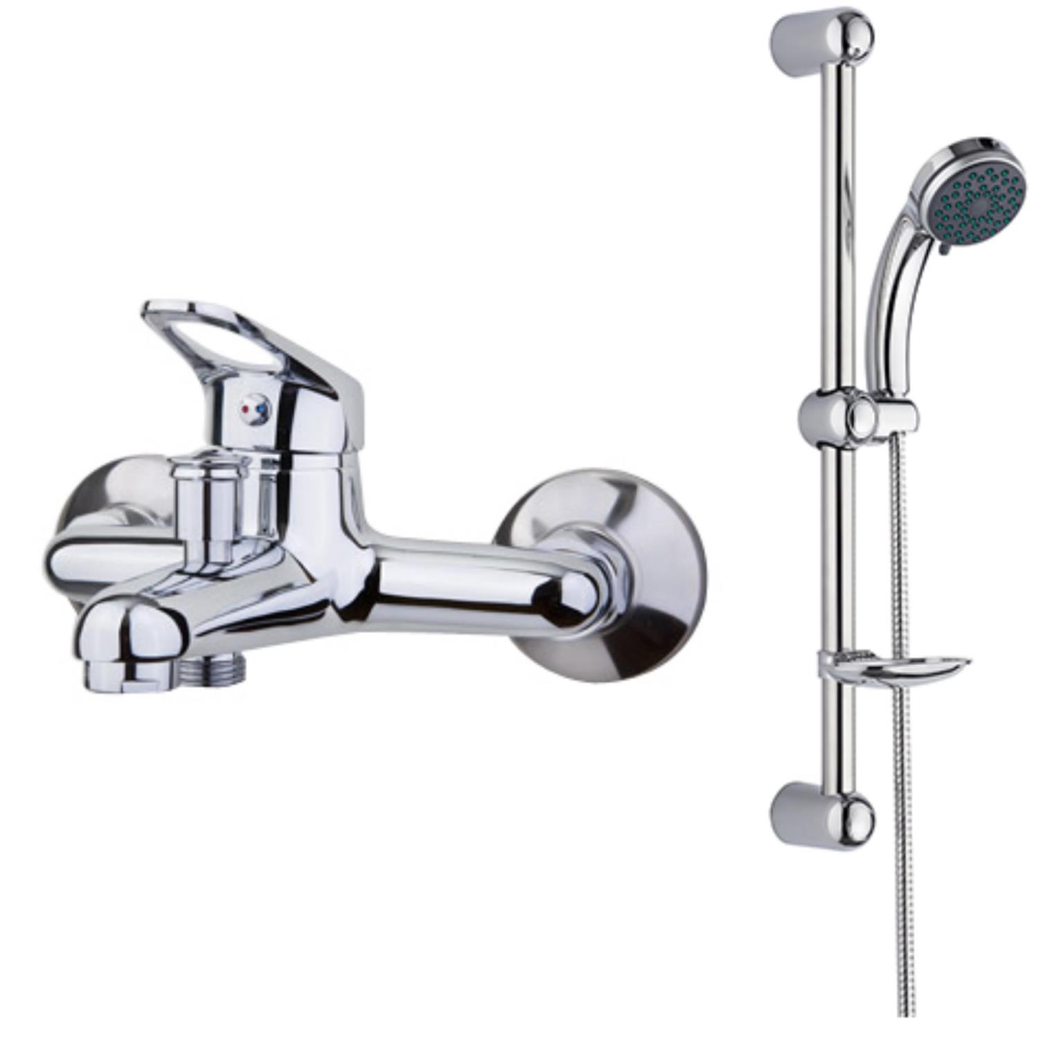TEMA Solo Banyo Bataryası 61021+TEMA Classic Sürgülü Banyo Duş Seti 51060 2'li Set