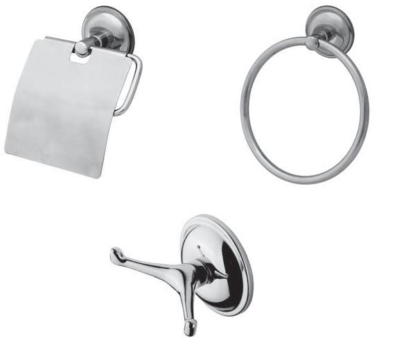 Tema Vera Banyo 3'lü Aksesuar Seti+Havluluk+2li Askılık+ Kağıtlık