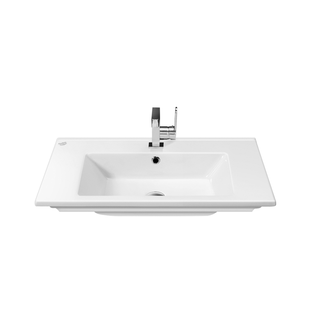 Turkuaz Arte 75 cm Etajerli Dolap Uyumlu Lavabo