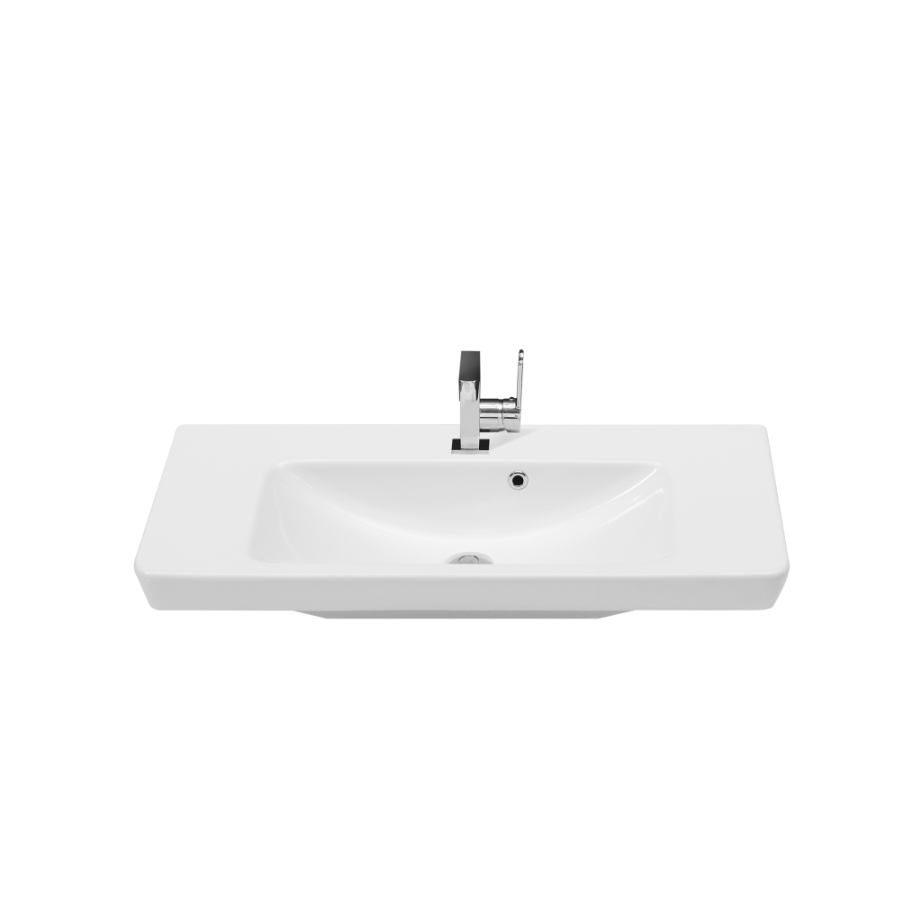 Turkuaz Porto 85 cm Etajerli Dolap Uyumlu Lavabo 85x38