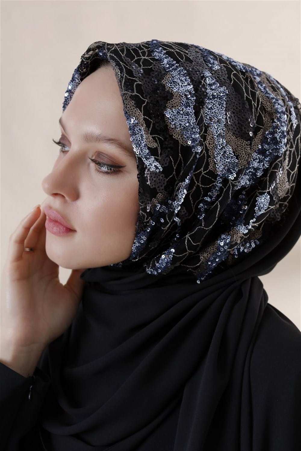 BULUT PAYET ŞAL-Siyahindigo