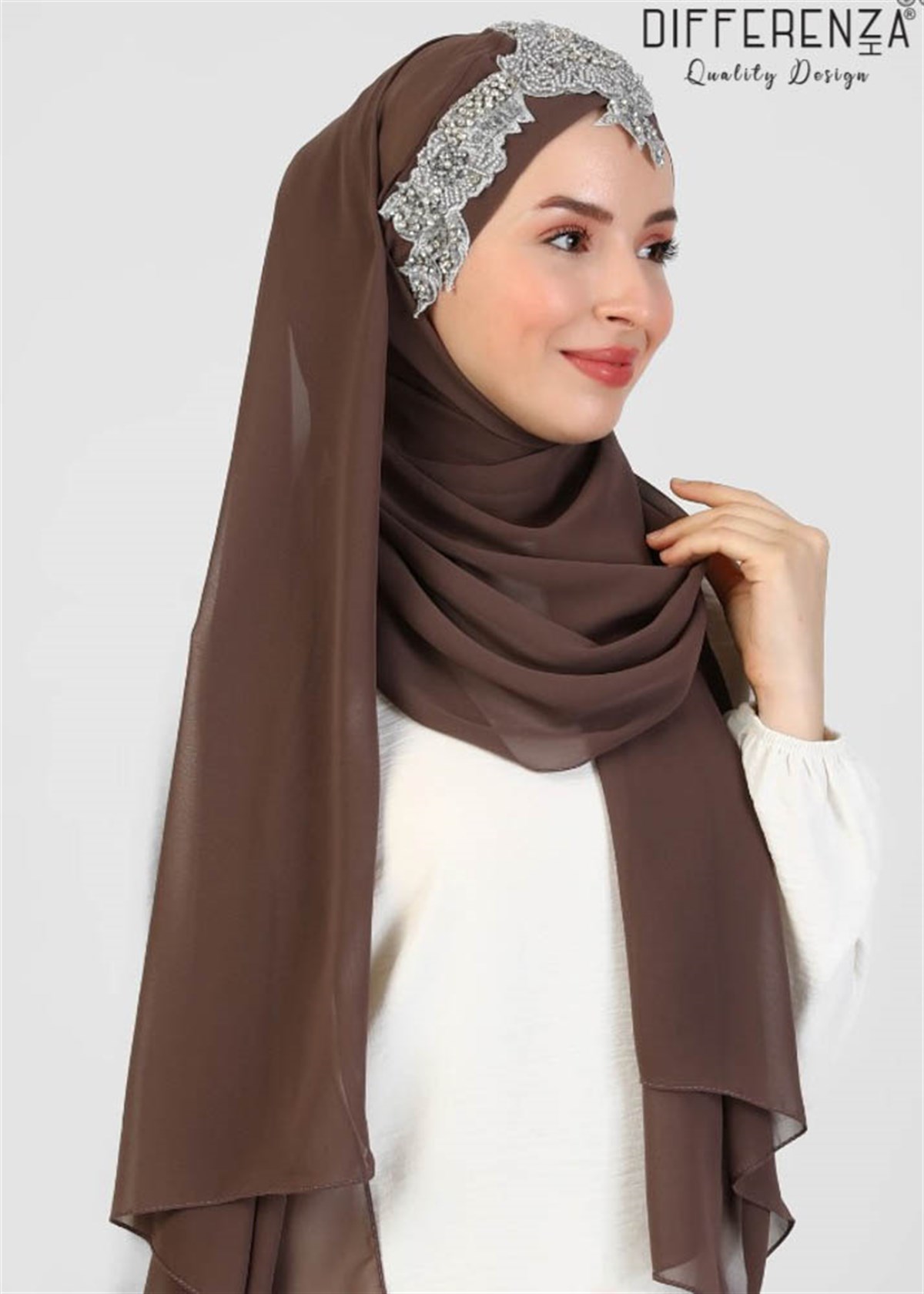 Flora El İşleme Şal-Vizon