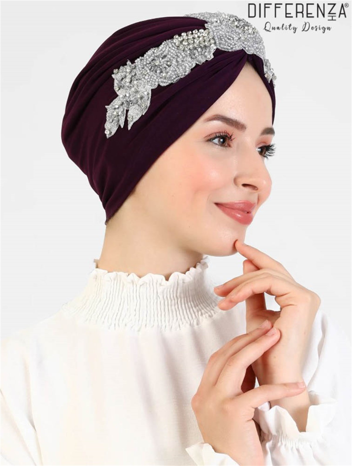 Flora El İşlemesi Bone-Mürdüm