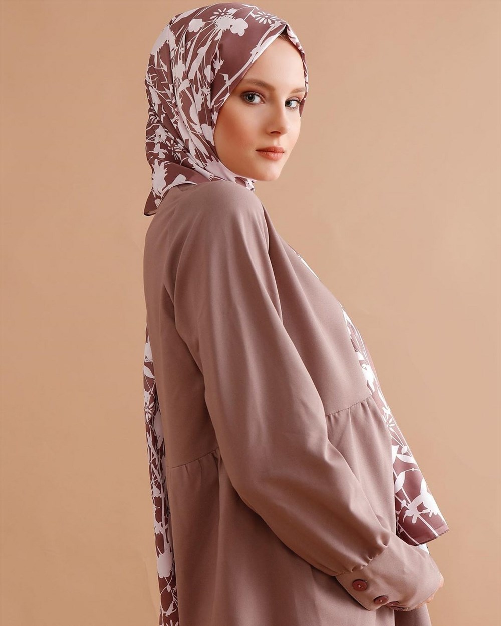 Gölge Rose Şal - Vizon / Krem