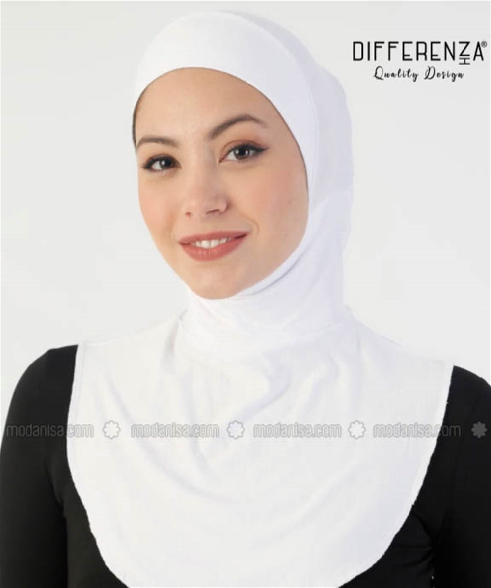 Hijab Boyunlu Bone-Beyaz