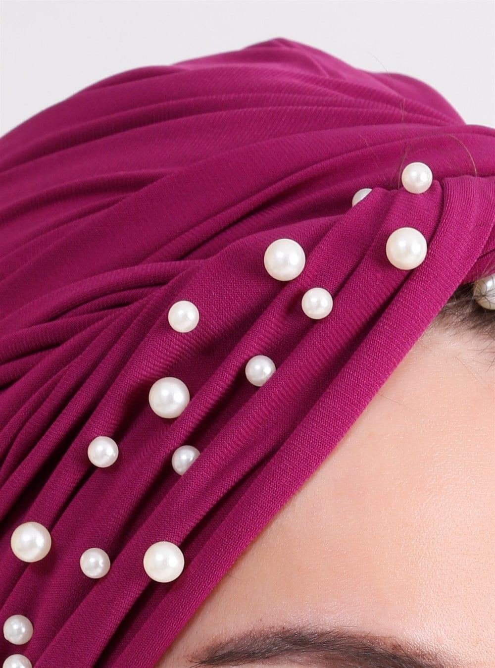 İncili Dolama Bone - Fuşya