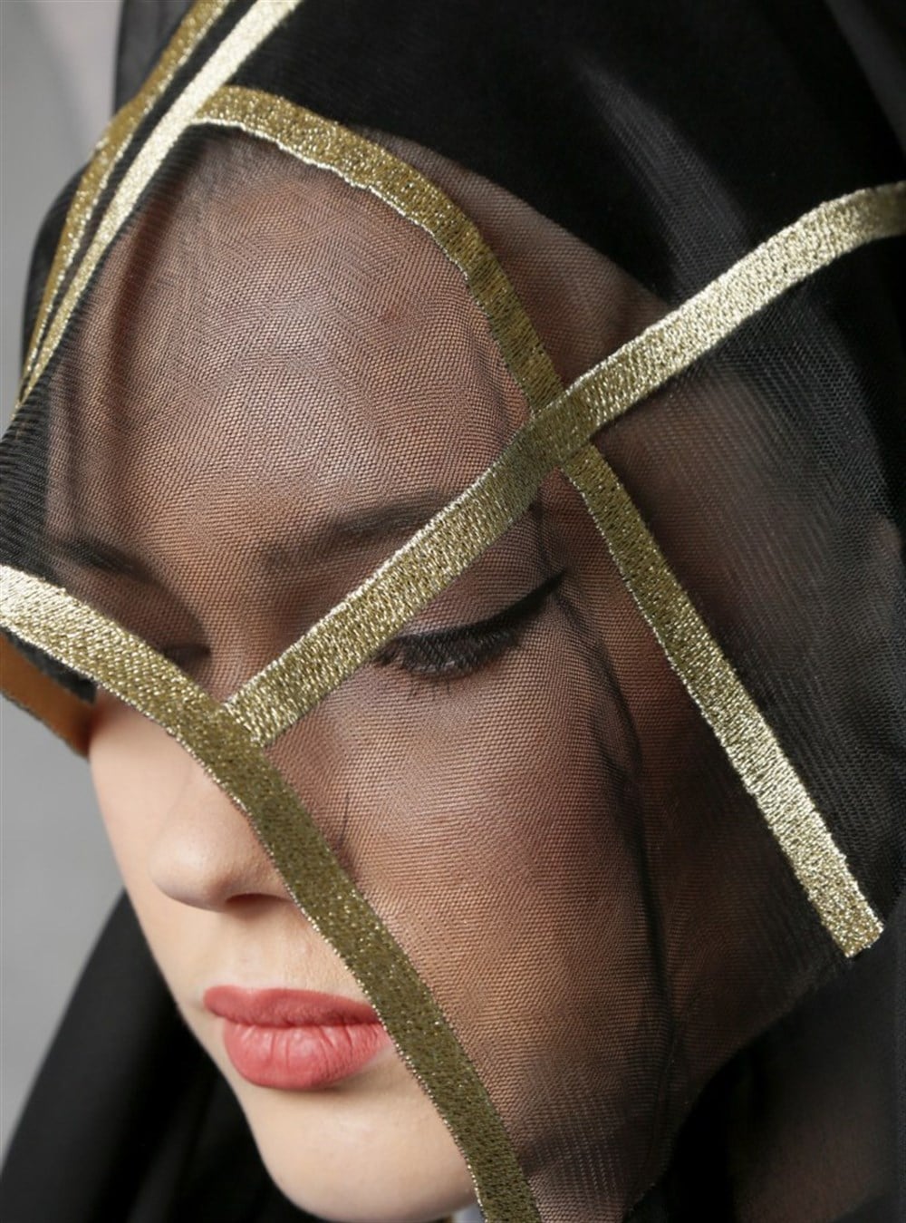 Kafes Şal-Siyah Gold