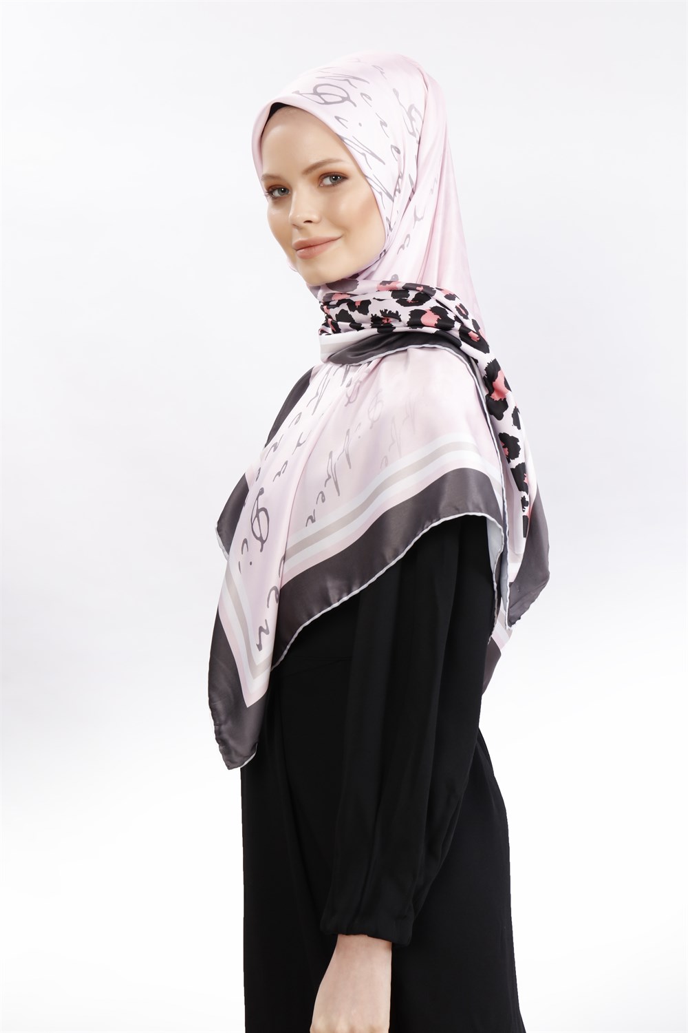 Leo Logo Desen Eşarp - Pudra