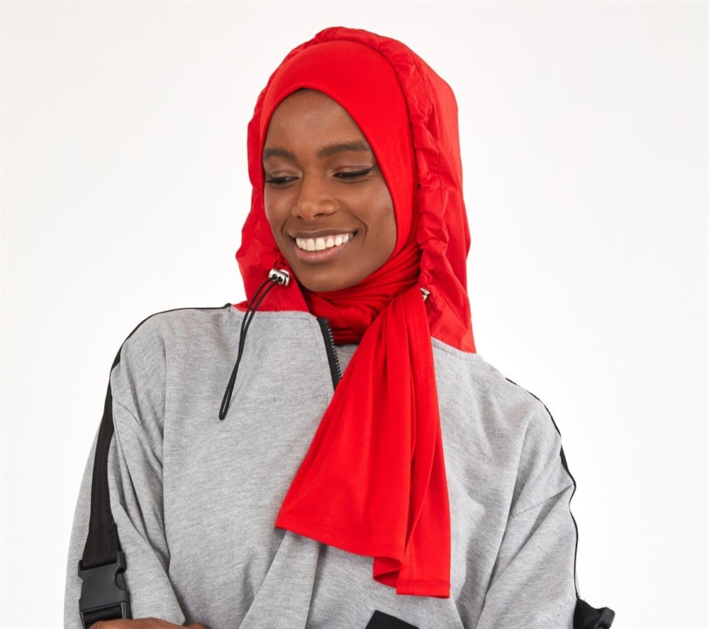 Penye Şal - Kırmızı