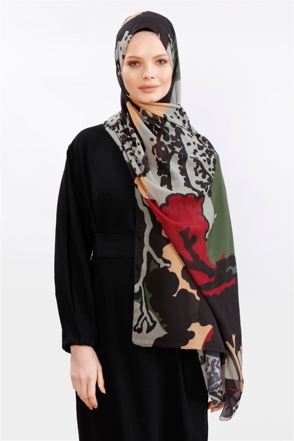 Tablo Desen Şal - Haki