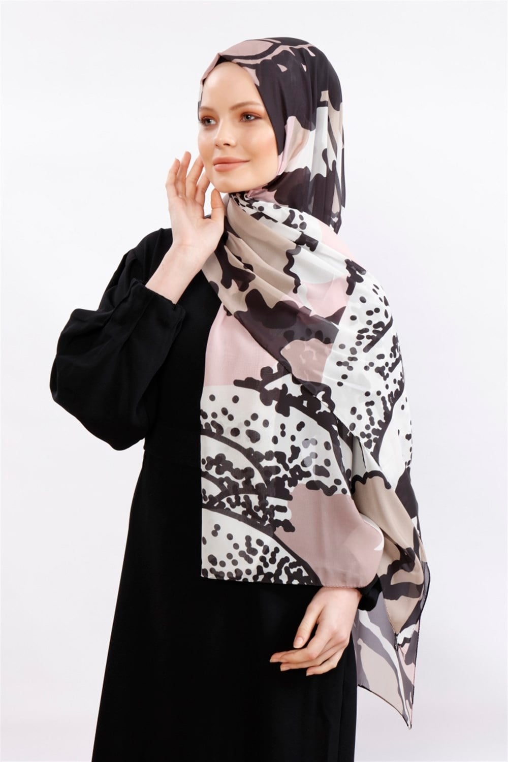 Tablo Desen Şal - Pudra