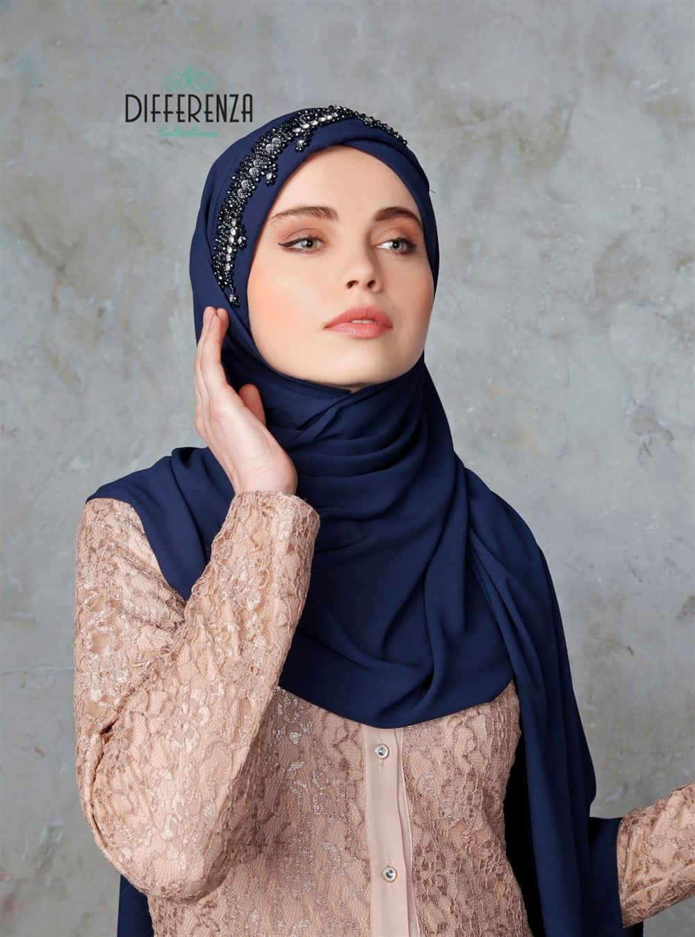 Yengeç Şal - Lacivert