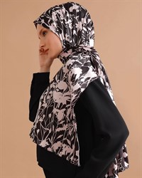 Gölge Rose Şal - Siyah / Krem