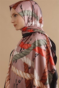 Halat Desen Şal - Açık Vizon