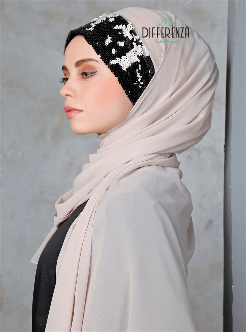 ÇİFTYÖN PAYET ŞAL-Bej