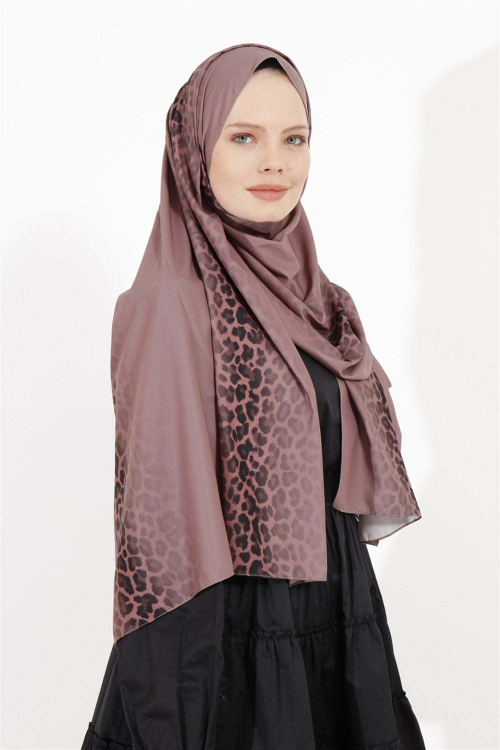 Degrade Leopar Şal - Vizon