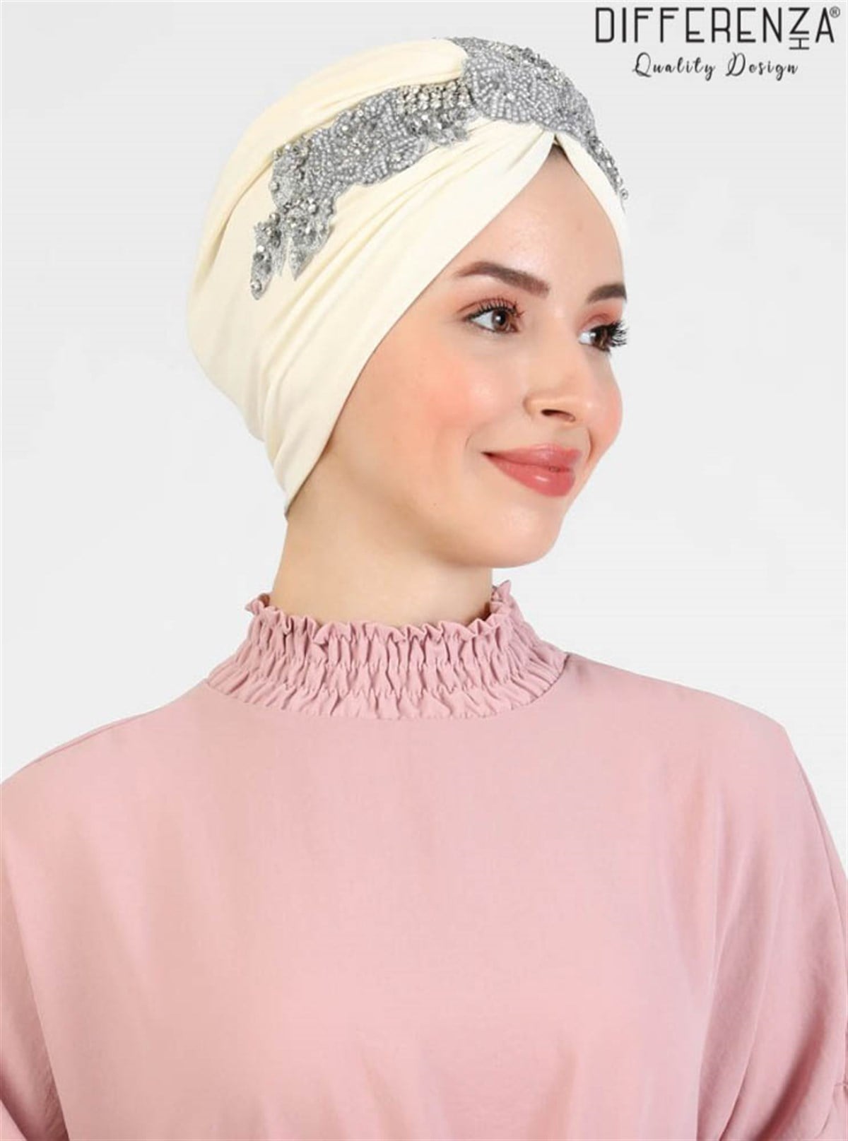 Flora El İşlemesi Bone-Ekru