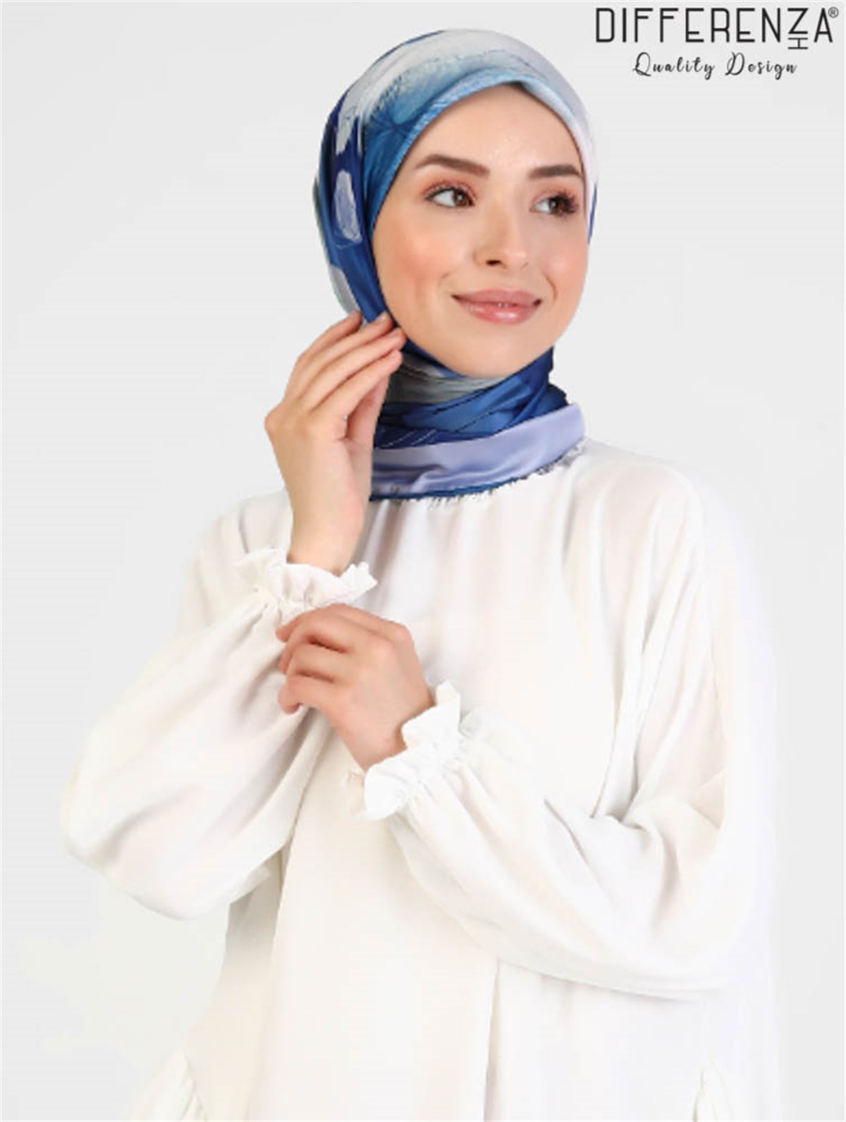 Galaksi Desenli Eşarp-Saks