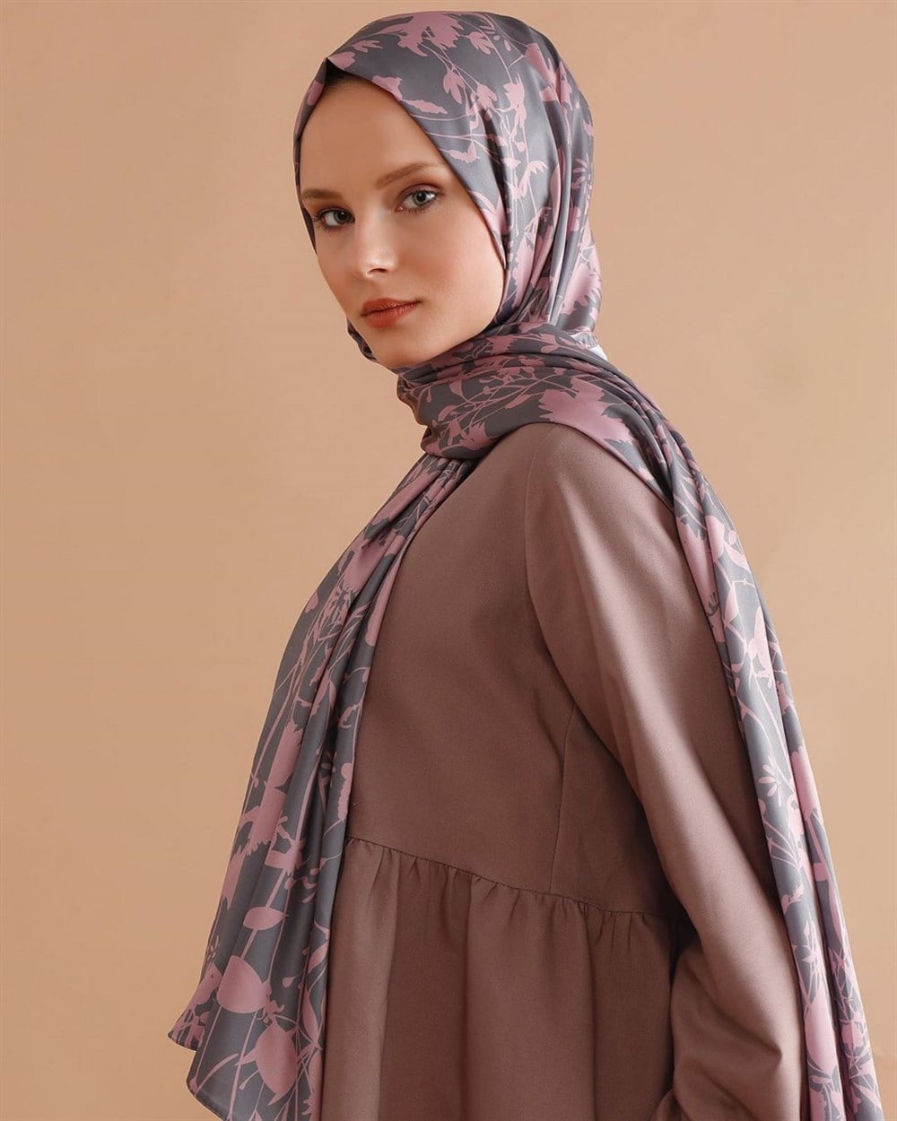 Gölge Rose Şal - Pudra / Füme
