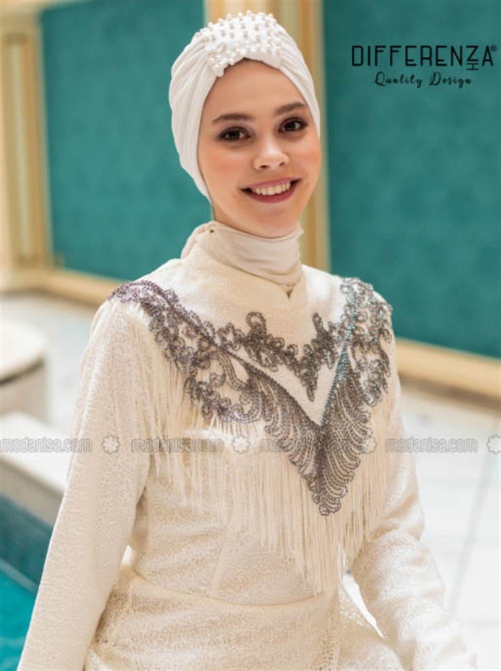 İncili Sandy Bone-Beyaz