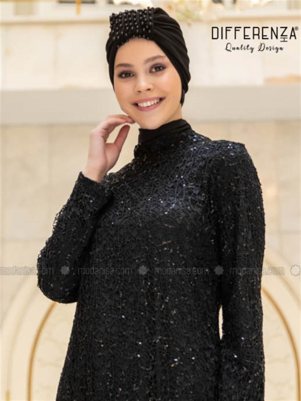 İncili Sandy Bone-Siyah