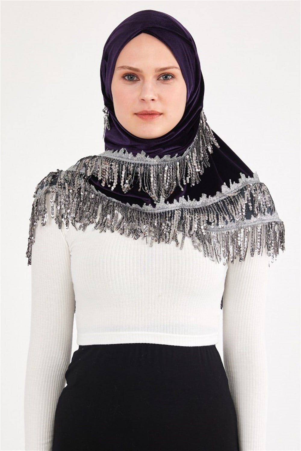 Kadife Verev Püskül-Siyah