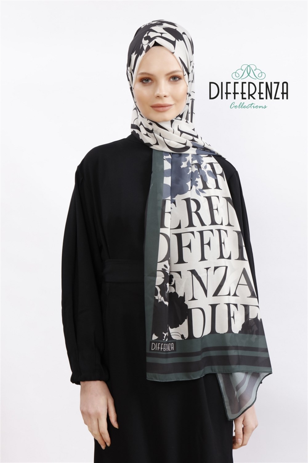 Karma Desen Şal - Haki