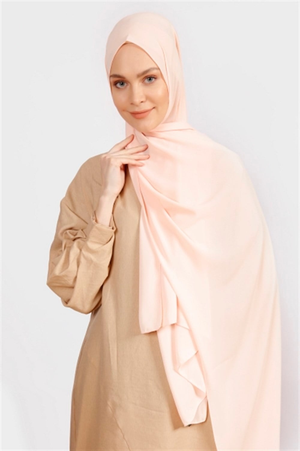 Krep Şal - Açık Somon