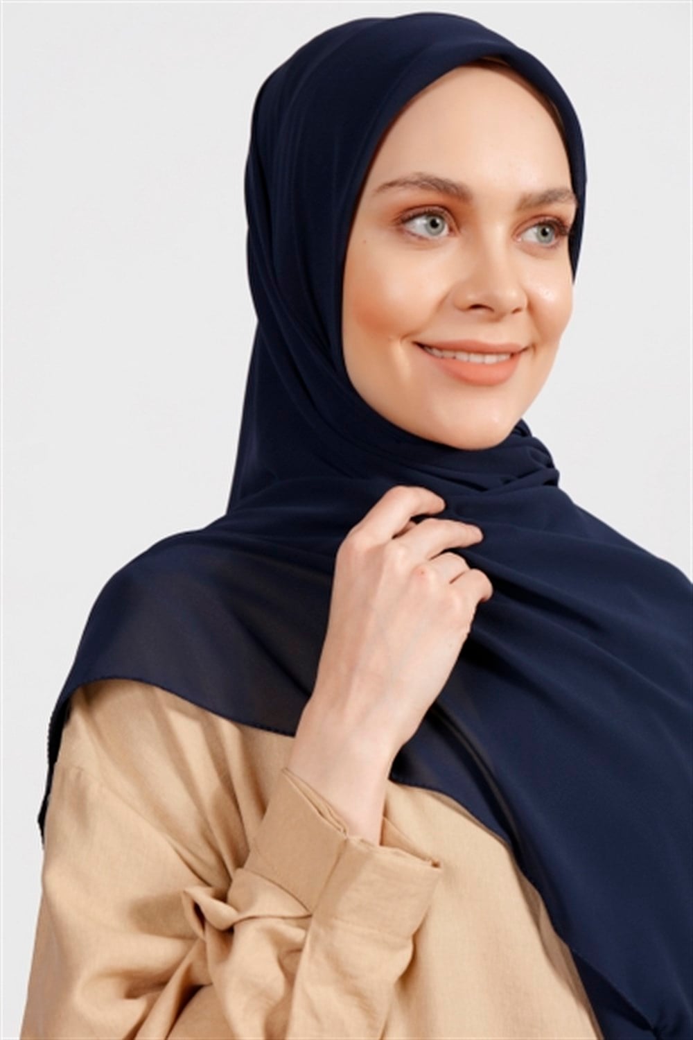 Krep Şal - Lacivert